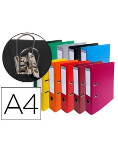 ARCHIVADOR DE PALANCA EXACOMPTA CARTON FORRADO PVC DIN A4 COLORES SURTIDOS LOMO 70 MM CON COMPRESOR