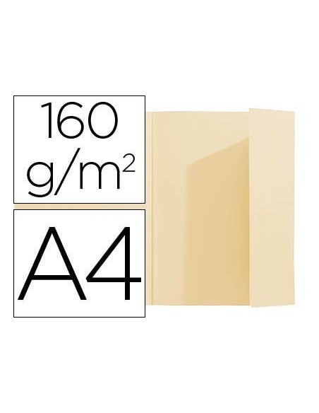 SUBCARPETA EXACOMPTA DIN A4 CREMA 160G/M2 CON SOLAPA INTERIOR