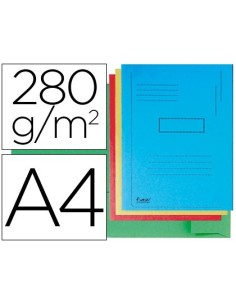 SUBCARPETA CARTULINA RECICLADA EXACOMPTA A4 COLORES SURTIDOS 280G/M2 CON 2 SOLAPAS INTERIOR