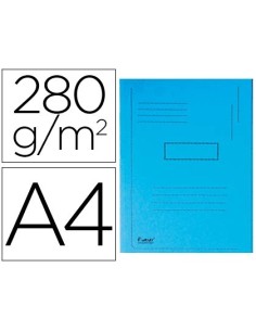 SUBCARPETA CARTULINA RECICLADA EXACOMPTA A4 AZUL 280G/M2 CON 2 SOLAPAS INTERIOR