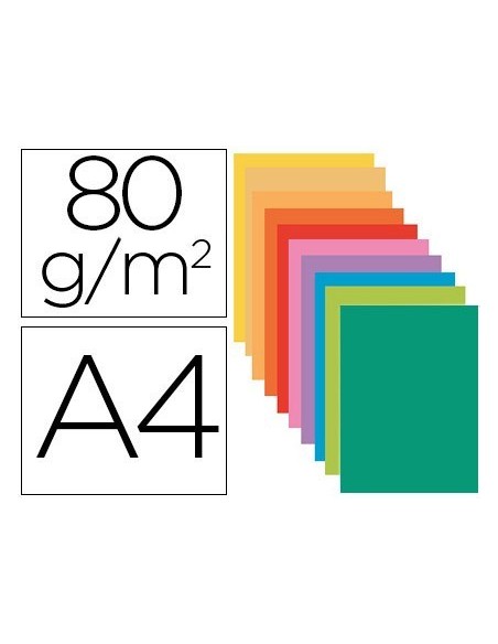 SUBCARPETA PAPEL EXACOMPTA DIN A4 COLORES SURTIDOS 80 GR