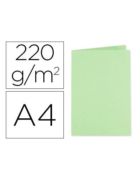 SUBCARPETA CARTULINA EXACOMPTA DIN A4 VERDE 220 GR