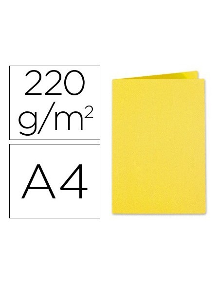 SUBCARPETA CARTULINA EXACOMPTA DIN A4 AMARILLO 220 GR
