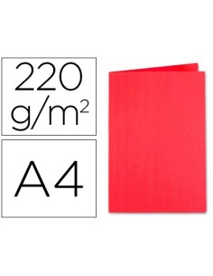 SUBCARPETA CARTULINA EXACOMPTA DIN A4 ROJO 220 GR