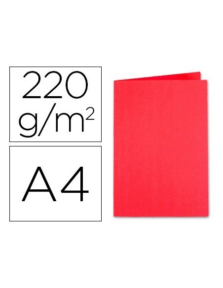 SUBCARPETA CARTULINA EXACOMPTA DIN A4 ROJO 220 GR