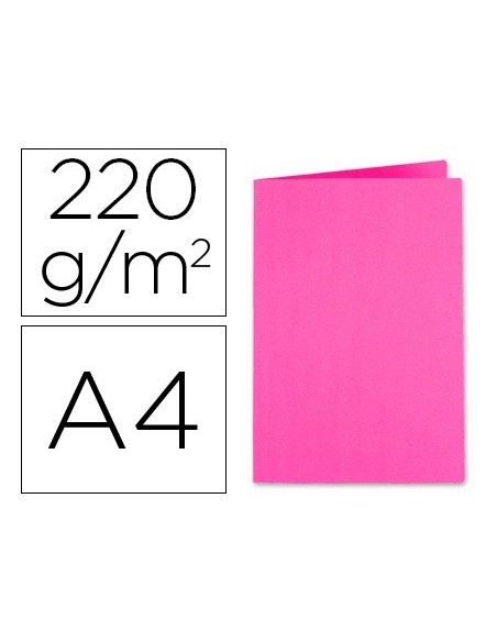 SUBCARPETA CARTULINA EXACOMPTA DIN A4 FUCSIA 220 GR