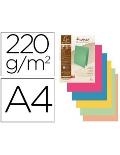 SUBCARPETA CARTULINA EXACOMPTA DIN A4 PAQUETE DE 100 UNIDADESCOLORES SURTIDOS 220 GR