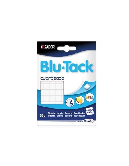 SUJETACOSA MASILLA BOSTIK BLU TACK BLANCO CUARTEADO