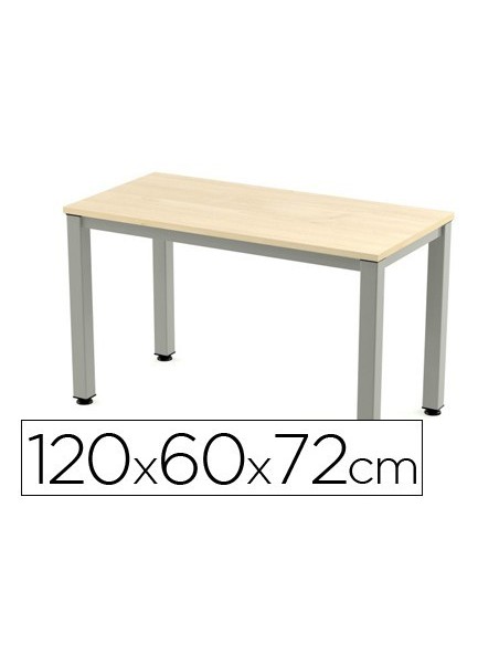 MESA DE OFICINA ROCADA EXECUTIVE 200AD01 ALUMINIO Y HAYA 120X60 CM