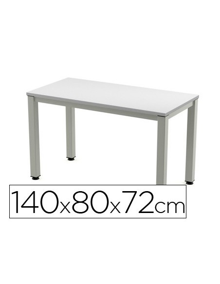 MESA DE OFICINA ROCADA EXECUTIVE 2001AD02 ALUMINIO /GRIS 140X80CM