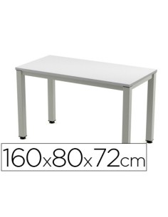 MESA DE OFICINA ROCADA EXECUTIVE 2002AD02 ALUMINIO /GRIS 160X80 CM