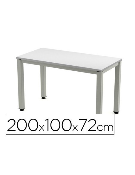 MESA DE OFICINA ROCADA EXECUTIVE 2005AD02 ALUMINIO /GRIS 200X100 CM