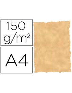 PAPEL PERGAMINO DIN A4 TROQUELADO 150 GR COLOR PARCHMENT OCRE PAQUETE DE 25 HOJAS