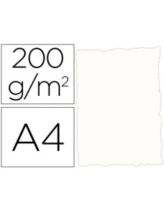 PAPEL PERGAMINO DIN A4 TROQUELADO 200 GR COLOR RUSTICO BLANCO PAQUETE DE 25 HOJAS