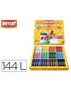 TEMPERA SOLIDA EN BARRA PLAYCOLOR ESCOLAR CAJA DE 144UNIDADES 12 COLORES SURTIDOS