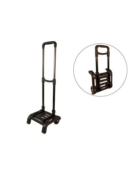 CARRO PORTAMOCHILAS LIDERPAPEL PLEGABLE NEGRO 860X280X260 MM