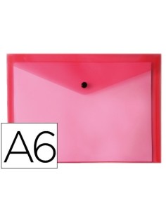 CARPETA LIDERPAPEL DOSSIER BROCHE POLIPROPILENO DIN A6 ROJO TRANSPARENTE