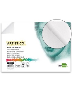 BLOC DIBUJO LIDERPAPEL ARTISTICO ENCOLADO 210X297 MM 30 HOJAS 120G/M2 SIN RECUADRO