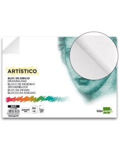 BLOC DIBUJO LIDERPAPEL ARTISTICO ENCOLADO 297X420 MM 30 HOJAS 120G/M2 SIN RECUADRO