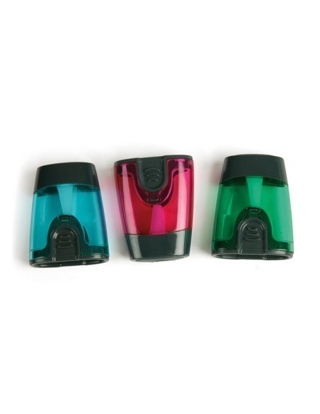 SACAPUNTAS LIDERPAPEL PLASTICO 1 USO CON DEPOSITO