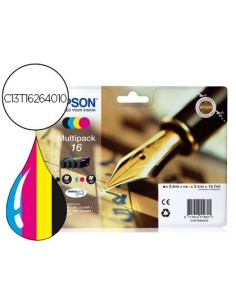 INK-JET EPSON 16 MULTIPACK WORKFORCE WF-2010W WF-2510WF WF-2520NF WF-2530WF WF-2540WF NEGRO AMARILLO CIAN Y MAGENTA
