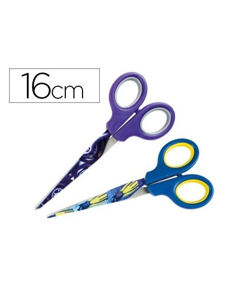 TIJERA ESCOLAR LIDERPAPEL X-GAMES 16 CM UNIDAD