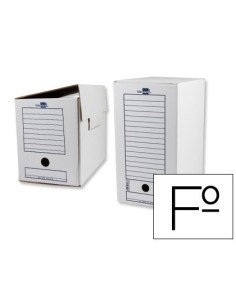 CAJA ARCHIVO DEFINITIVO LIDERPAPEL ECOUSE CARTON 100% RECICLADO FOLIO DOBLE ANCHO 367X251X200MM 325G/M2