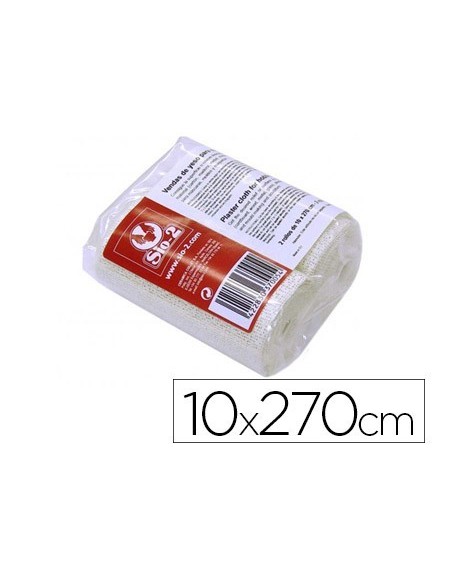 VENDAS YESO SIO-2 10X270 CM PAQUETE DE 2 ROLLOS IDEAL PARAMASCARAS MOLDES Y MAQUETAS