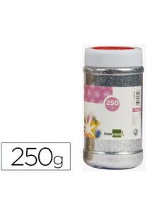 PURPURINA LIDERPAPEL FANTASIA COLOR PLATA METALIZADO BOTE DE 250 GR