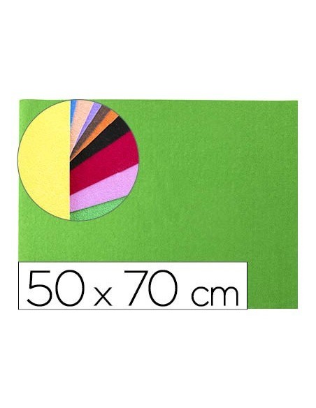 GOMA EVA LIDERPAPEL 50X70CM 60G/M2 ESPESOR 2MM TEXTURA TOALLA VERDE