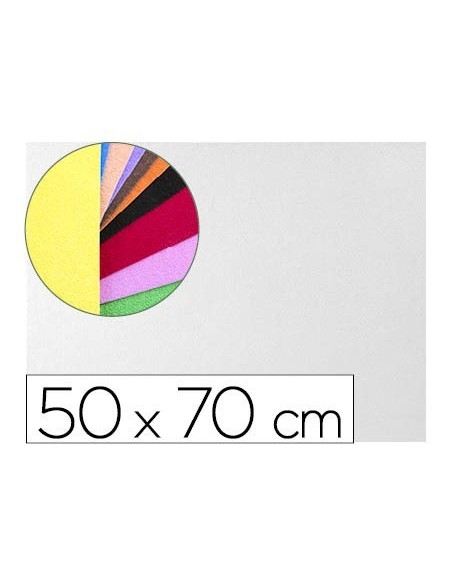 GOMA EVA LIDERPAPEL 50X70CM 60G/M2 ESPESOR 2MM TEXTURA TOALLA BLANCO