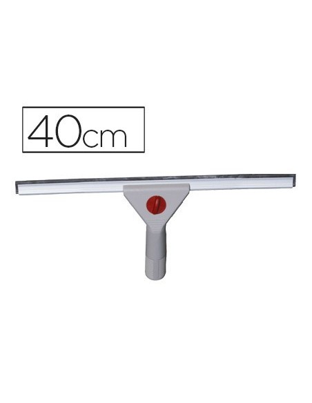 LIMPIAVENTANAS Q-CONNECT INDUSTRIAL MANGO DE ACERO Y HOJA LIMPIADORA DE PLASTICO DE 40 CM DE ANCHO