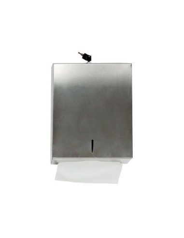 DISPENSADOR Q-CONNECT DE TOALLITAS DE PAPEL ACERO INOXIDABLE 283X100X365 MM