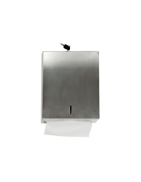 DISPENSADOR Q-CONNECT DE TOALLITAS DE PAPEL ACERO INOXIDABLE 283X100X365 MM