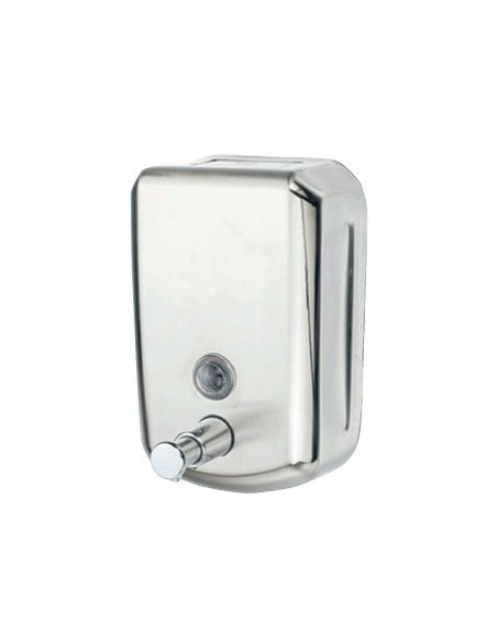 DISPENSADOR MANUAL Q-CONNECT DE JABON 800 ML ACERO INOXIDABLE 115X56X179MM