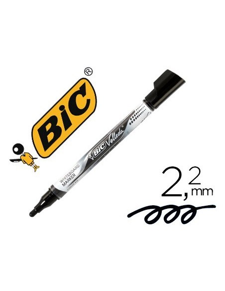 ROTULADOR BIC VELLEDA LIQUID POCKET PUNTA REDONDA 2,2 MM NEGRO
