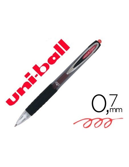 BOLIGRAFO UNI-BALL ROLLER UMN-207 RETRACTIL 0,7 MM COLOR ROJO