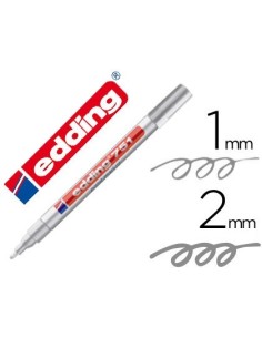 ROTULADOR EDDING PUNTA FIBRA 751 PLATA PUNTA REDONDA 1-2 MM