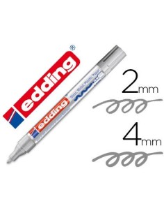 ROTULADOR EDDING PUNTA FIBRA 750 PLATA PUNTA REDONDA 2-4 MM