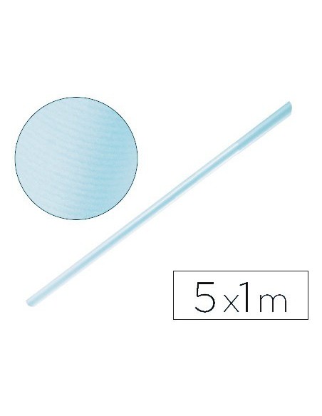 PAPEL KRAFT LIDERPAPEL AZUL CIELO ROLLO 5X1 MT