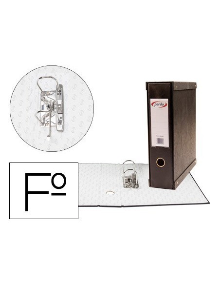 MODULO PARDO 1 ARCHIVADORES DE PALANCA FOLIO 2 ANILLAS DE 70 MM NEGRO 350X100X290 MM