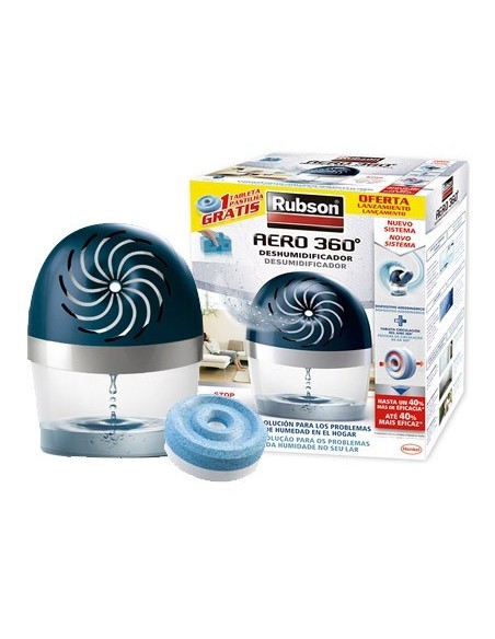 DESHUMIDIFICADOR RUBSON AERO 360. + PASTILLA RECAMBIO GRATIS 189X118X241 MM