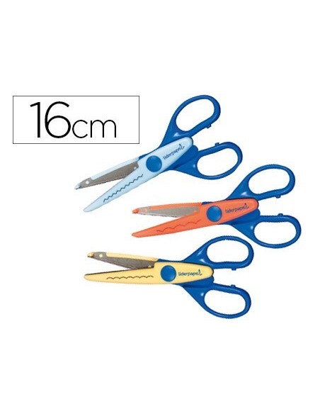 TIJERA ESCOLAR LIDERPAPEL CORTES EN ZIG-ZAG, ONDAS PEQUEÑAS Y ONDAS GRANDES UNIDAD