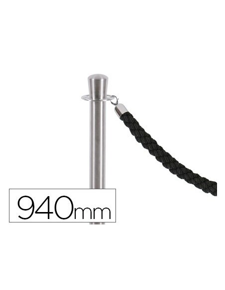 POSTE SEPARADOR CROMADO SATINADO ALTURA 940 MM BASE 320 MM
