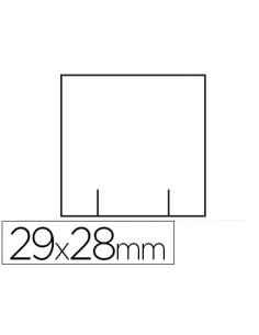 ETIQUETAS METO BLANCA 29X28 MM TROQUELADA ROLLO DE 700 ETIQUETAS