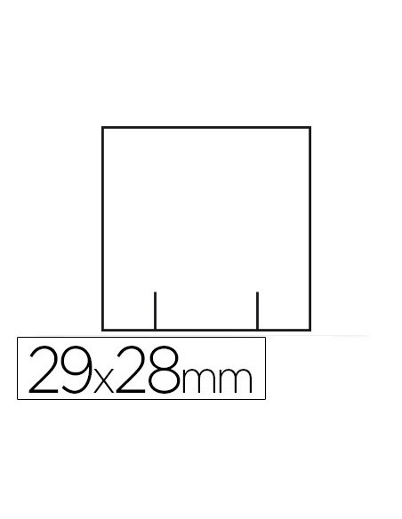 ETIQUETAS METO BLANCA 29X28 MM TROQUELADA ROLLO DE 700 ETIQUETAS
