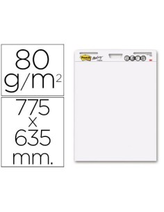 BLOC CONGRESO POST-IT LISO 775 X 635MM CON 30 HOJAS 80 GR PACK 2+1 GRATIS