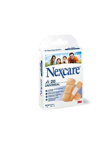 TIRA PROTECTORA 3M NEXCARE PARA HERIDAS Y CORTES PLASTICOIMPERMEABLE CAJA DE 20 UNIDADES DIVERSOS TAMAÑOS