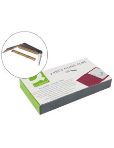 ENCUADERNADOR FASTENER Q-CONNECT DORADO CAJA DE 100 UNIDADES