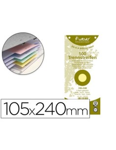 SEPARADOR EXACOMPTA CARTULINA DE 180 GR JUEGO DE 100 SEPARADORES 105X240 MM CON 2 TALADROS COLOR AMARILLO